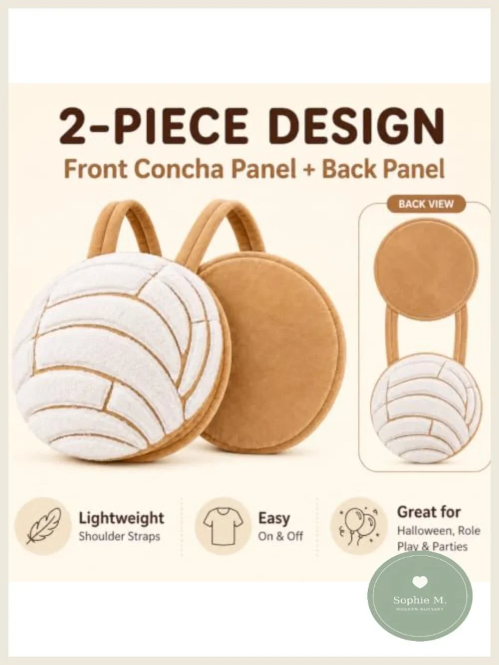 Plush Concha Halloween Costume for Baby Toddler Infant